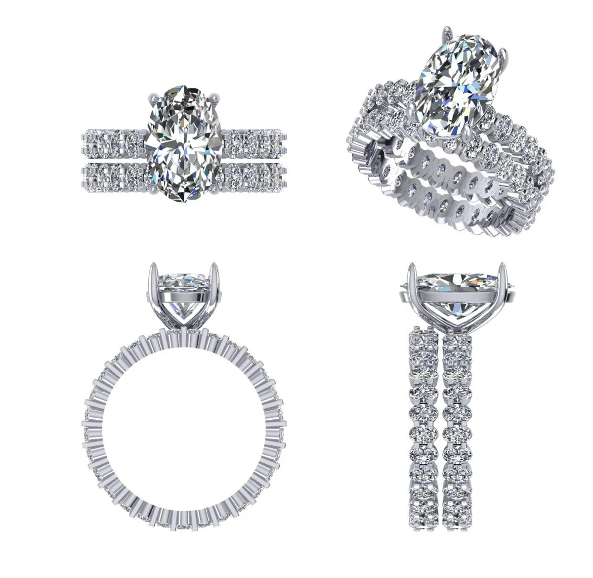 Oval Diamond Engagement Ring 